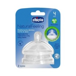 Chicco Tetina step up 2 Silicona boca ancha flujo regulable 4M+ 2uds