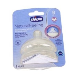 Chicco tetina Step Up 3 silicona boca ancha flujo rápido 2uds