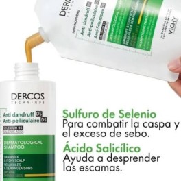 DERCOS CHAMPU ANTICASPA SECA 390ML