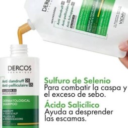 DERCOS CHAMPU ANTICASPA SECA 390ML