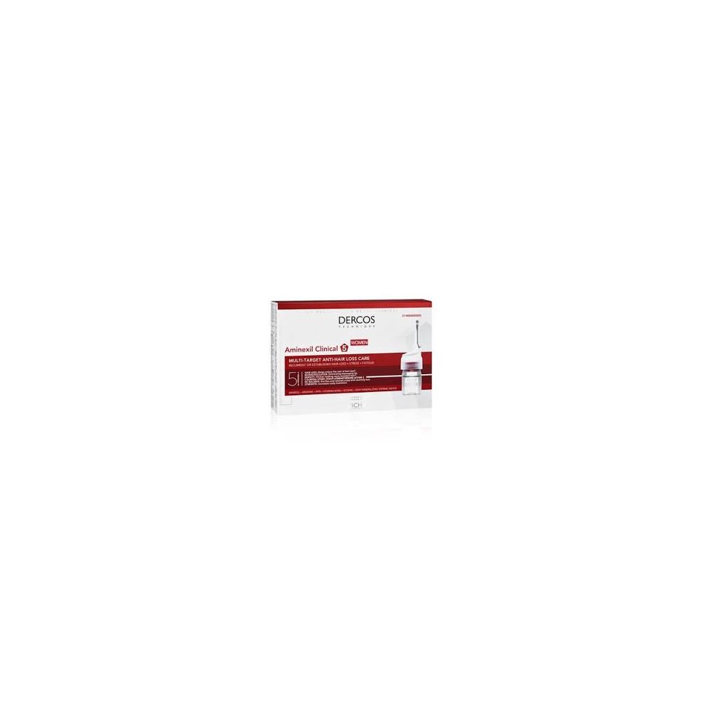 DERCOS AMINEXIL CLINICAL 5 MUJER 21 MONODOSIS 6