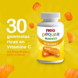 NEO PEQUES GUMMIES VITAMINA C 30 CARAMELOS MASTICABLES SABOR NARANJA