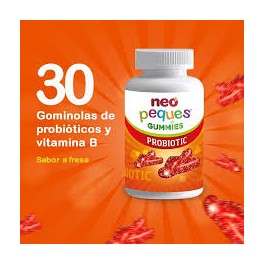 NEO PEQUES GUMMIES PROBIOTIC 30 CARAMELOS MASTICABLES SABOR FRESA