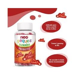 NEO PEQUES GUMMIES PROBIOTIC 30 CARAMELOS MASTICABLES SABOR FRESA
