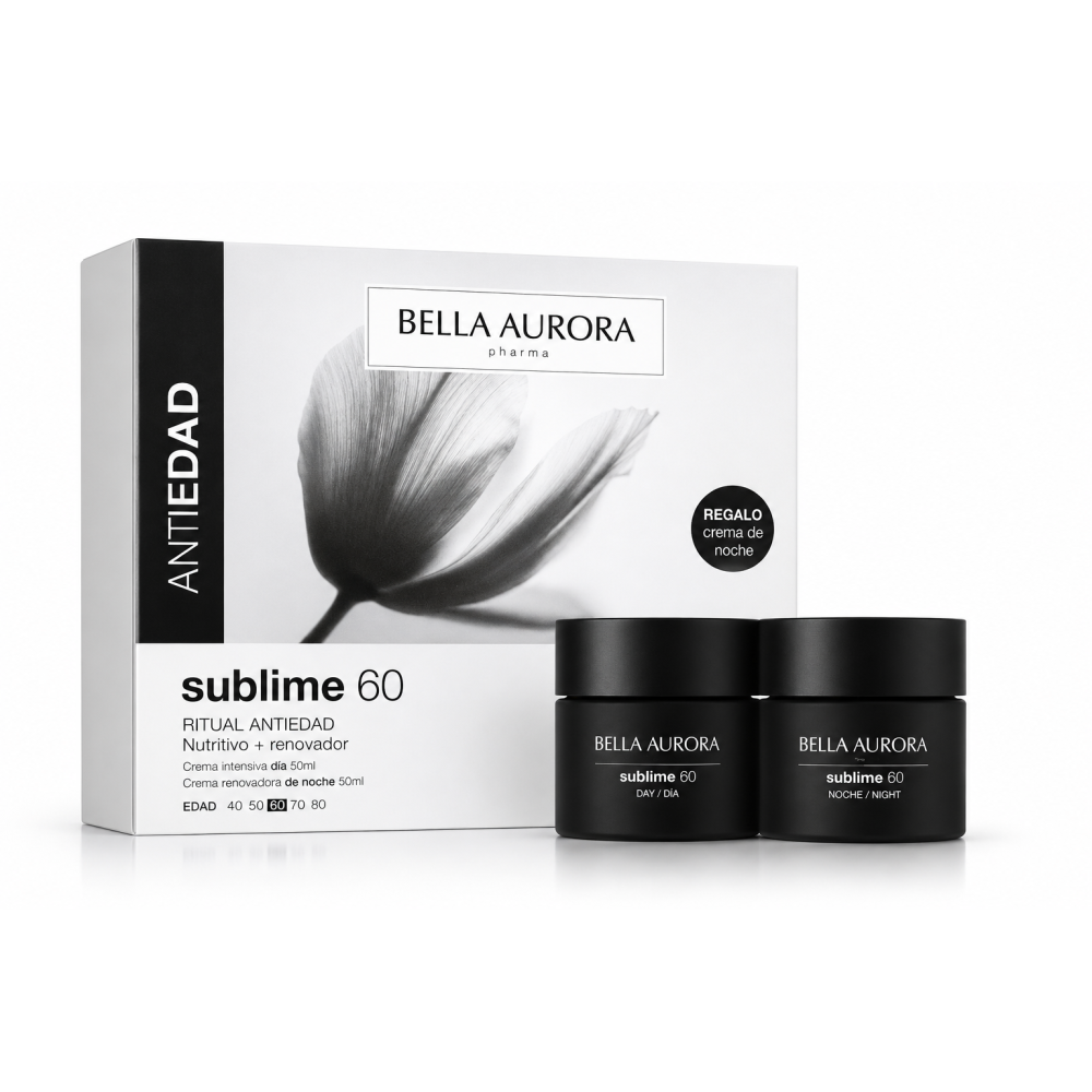 COFRE Bella Aurora Sublime 60, Antiedad Día 50 ml + REGALO Antiedad Noche 50 ml