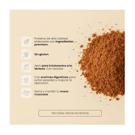 GROW NUTRITION PROTEINA ISOLADA WHEY CHOCOLATE Y PISTACHO 1 KG