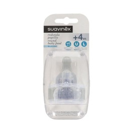 Suavinex Tetina Redonda Silicona Flujo Denso +4m 2uds