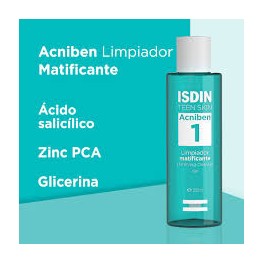 ISDIN OILY SKIN ACNIBEN LIMPIADOR MATIFICANTE GEL 1 FRASCO 200 ML
