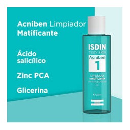 ISDIN OILY SKIN ACNIBEN LIMPIADOR MATIFICANTE GEL 1 FRASCO 200 ML