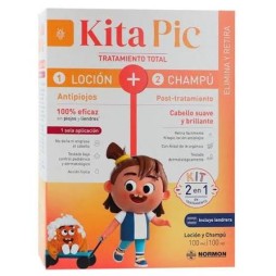 KITAPIC ANTIPIOJOS KIT 1 ENVASE CHAMPU 100 ML + 1 ENVASE LOCION 100 ML