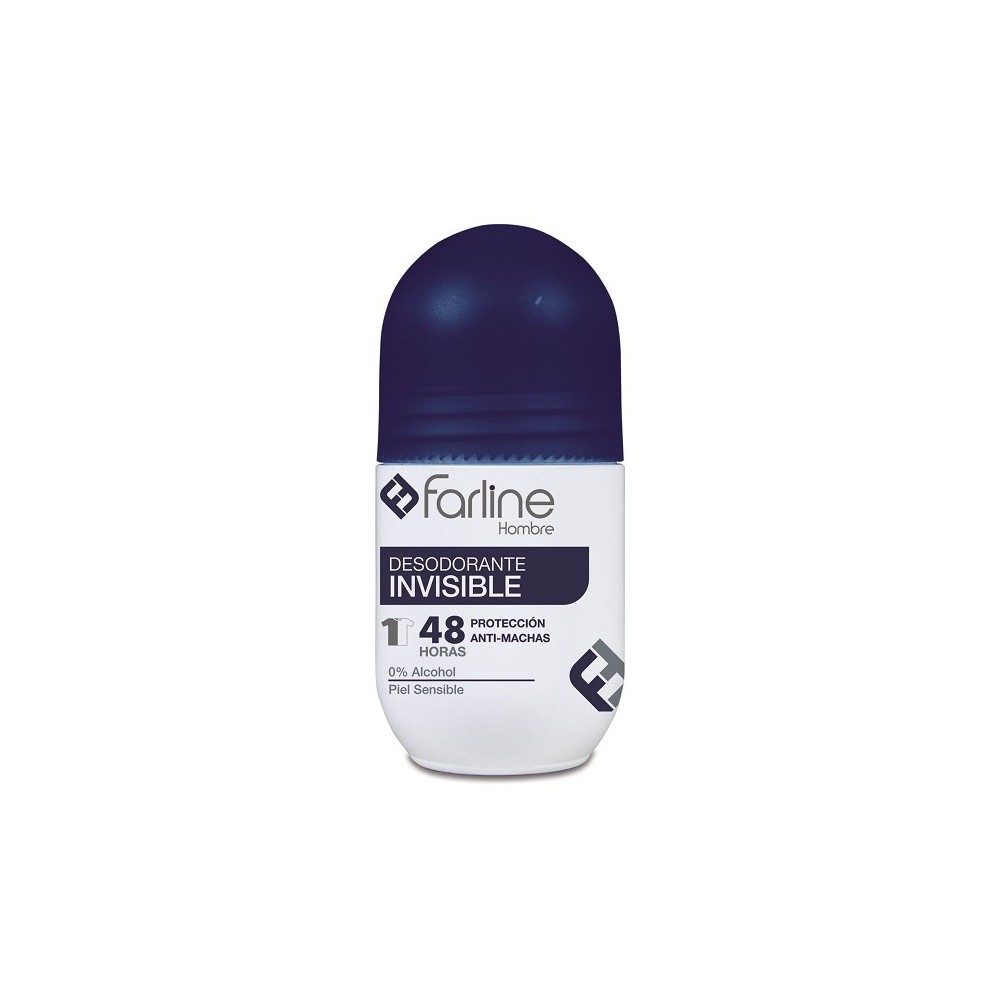 FARLINE HOMBRE DESODORANTE INVISIBLE PIEL SENSIBLE 1 ROLL ON 50 ML