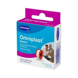 Omniplast esparadrapo tela hipoalérgico blanco 5MX1,25CM 1ud