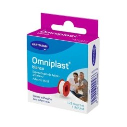 Omniplast esparadrapo tela hipoalérgico blanco 5MX1,25CM 1ud
