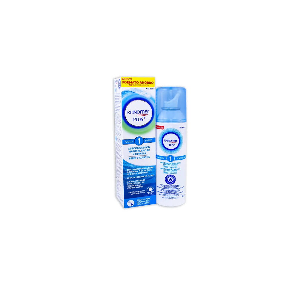 RHINOMER PLUS BEBES Y ADULTOS FUERZA 1 SUAVE 1 SPRAY 200 ML