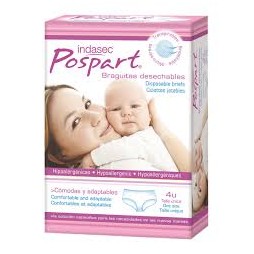BRAGA DESECHABLE INDASEC POSPART TALLA UNICA 4 U