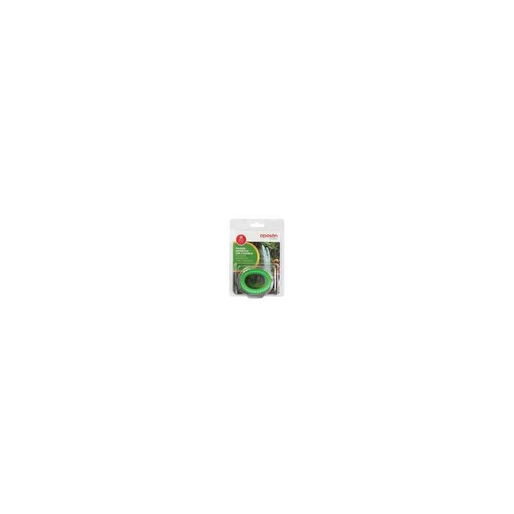 APOSAN PULSERA AROMATICA CITRONELA 3 UNIDADES COLOR TRANSPARENTE VERDE