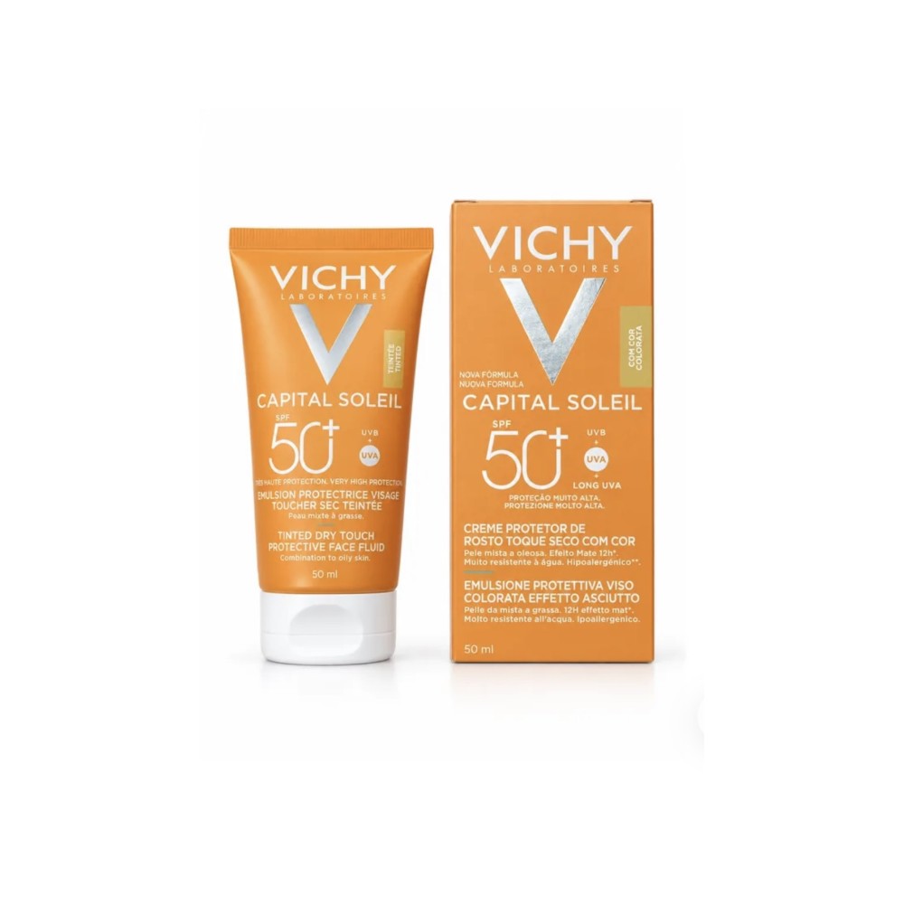 VICHY CAPITAL SOLEIL TOQUE SECO CON COLOR SPF 50+ 50ML