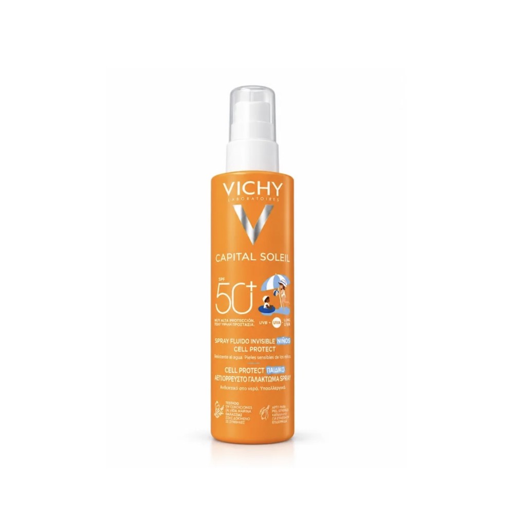 VICHY CAPITAL SOLEIL SPRAY FLUIDO INVISIBLE NIÑOS SPF 50+  200 ML
