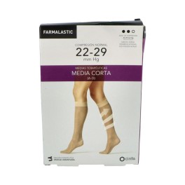 Farmalastic Media Corta (A-D) Compresión Normal T-Reina Plus Beige 1 Par
