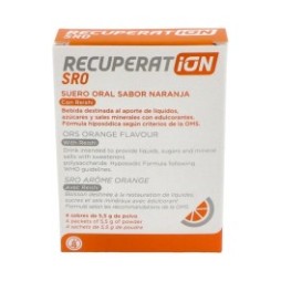 Recuperat-ion S.R.O. suero oral sabor naranja 4 sobres