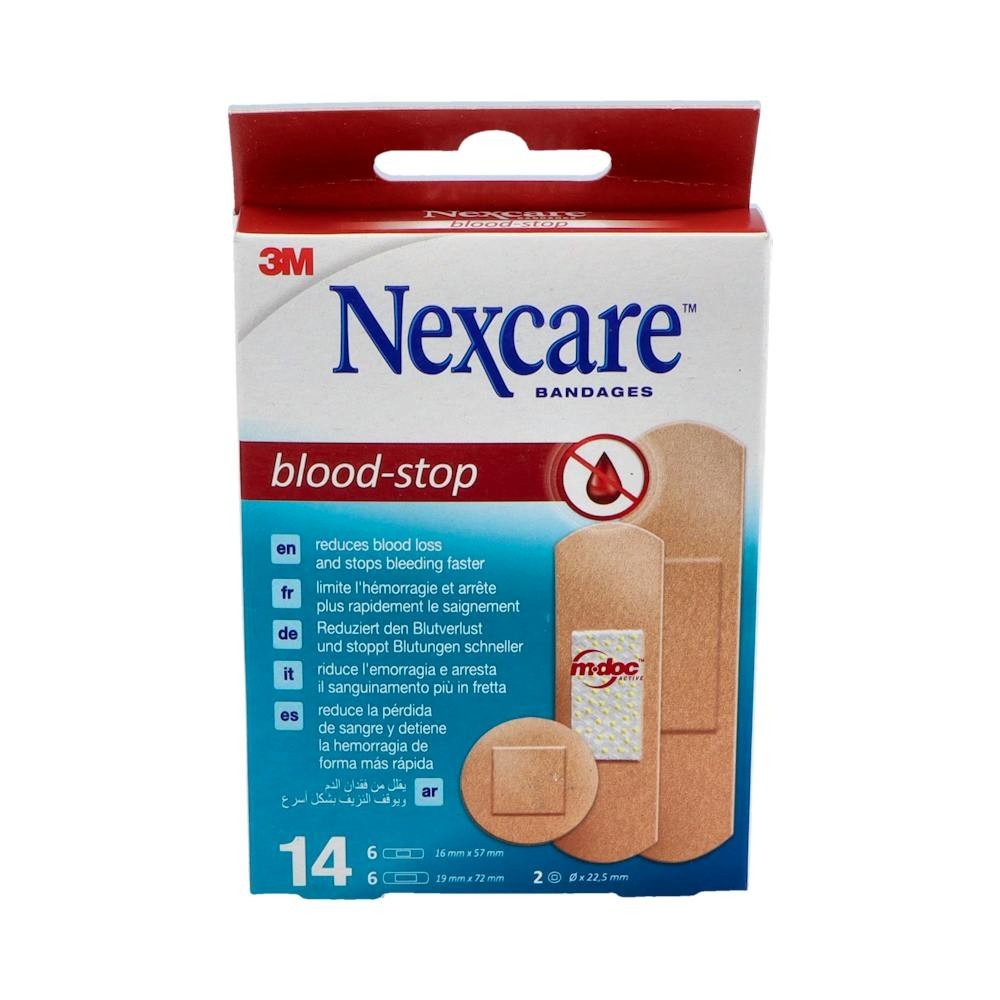 Nexcare Blood Stop tiras adhesivas coagulantes surtido 14uds