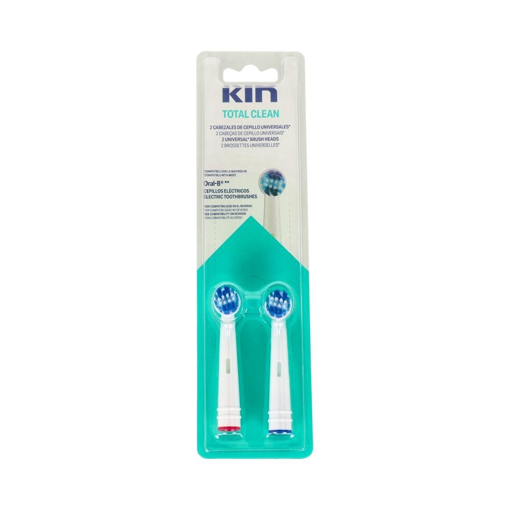 Kin Cepillo Dental Eléctrico Recambio Limpieza Total 2 U