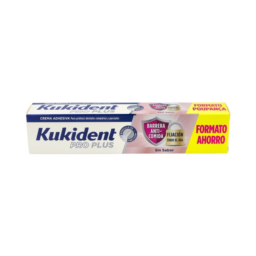 Kukident Pro Plus Barrera Anti-Comida sin Sabor 57g