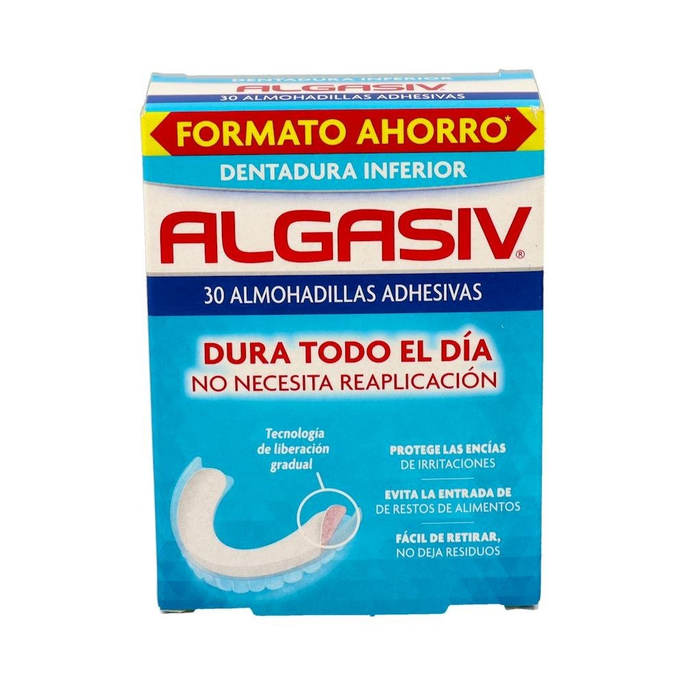 Algasiv Almohadillas Adhesivas Prótesis Inferior 30uds