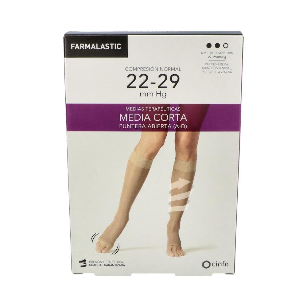 Media Corta (A-D) Comp Normal Farmalastic Puntera Abierta Camel T- M