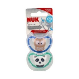 Nuk Space Chupetes Silicona 6-18M 1ud