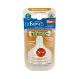 Dr Brown's tetina silicona boca ancha recién nacido 2uds