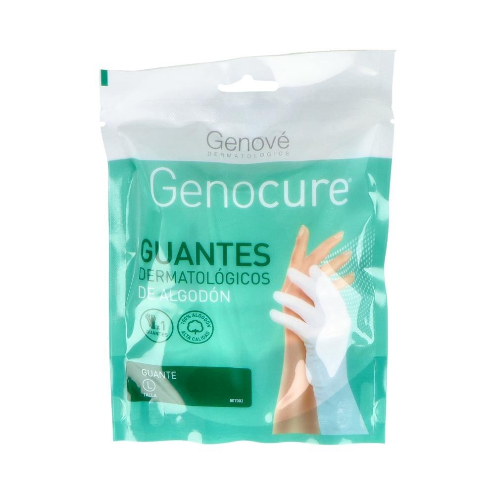 Genové guantes dermatológico algodón T-grande 2uds